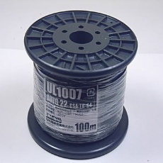 【UL1007AWG22-100MR(GY)】UL1007 耐熱ビニル絶縁電線 灰 100m巻 AWG22