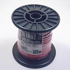 【UL1007AWG28-100MR(RD)】UL耐熱ビニル絶縁電線 赤 100m巻 AWG28 