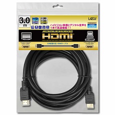【L-HD3】3D映像対応 HDMIケーブル 3m