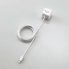 【MPA-ACL02WF】5W Lightningケーブル一体型 AC充電器(1.5m/ホワイトフェイス)