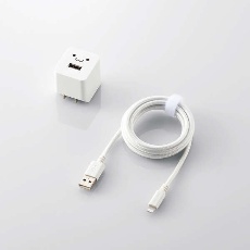 【MPA-ACL09WF】12W Lightningケーブル付属AC充電器(1.5m/ホワイトフェイス)