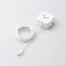 【MPA-ACC20WF】AC充電器(2.4A/Cケーブル一体型/1.5m)