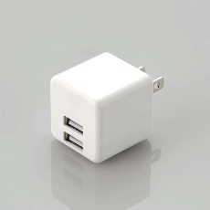 【MPA-ACU11WH】コンパクトAC充電器(2.4A/Aポート×2)