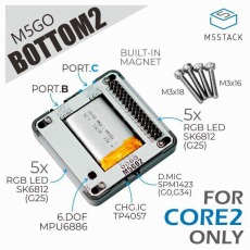 【M5STACK-A014-C】M5GO Bottom2 - M5Stack Core2用バッテリーボトム