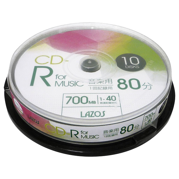 【L-MCD10P】音楽用CD-R 10枚組