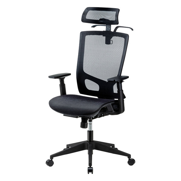 【SNC-NET22BK】ハンガー付きメッシュチェア