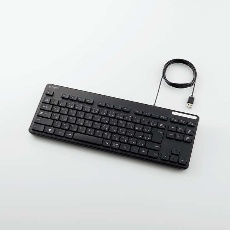 【TK-FCM107KBK】有線薄型コンパクトキーボード メンブレン ブラック