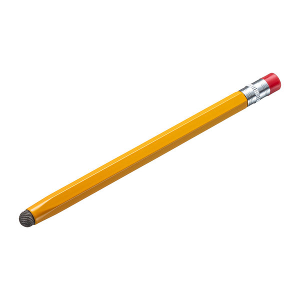 【PDA-PEN51D】導電繊維タッチペン(オレンジ・鉛筆型)
