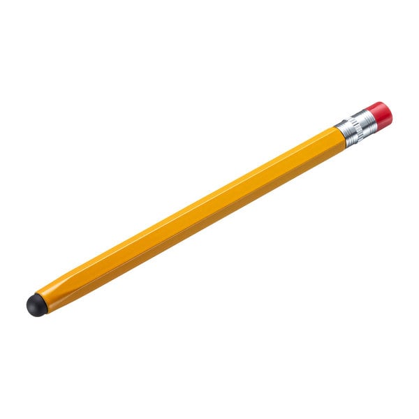 【PDA-PEN53D】シリコンゴムタッチペン(オレンジ・鉛筆型)