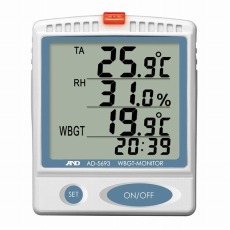 【AD5693-00A00】熱中症指数モニター 壁掛・卓上型 一般(ISO)校正付(検査成績書+トレサビリティ体系図)