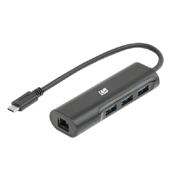 【RS-UCLAN-H3】USB Type-C ギガビット対応LANアダプター USBハブ付き