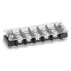 【ML-1765-C-12P】中継用ねじ式端子台 M3.5なべ小ねじ 11mmピッチ 2列 15A 250V 12極 はんだ付けラグ付き カバー付き