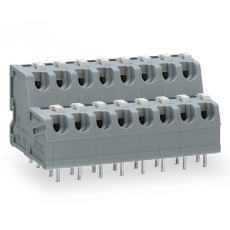 【ML-1800-S1L-30P】プリント基板用スクリューレス端子台 5mmピッチ 10A 300V 30極 ライトアングル