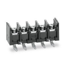 【ML-250-S2GYS-6P】基板用ねじ式端子台 M3セムスねじ 7.62mmピッチ 10A 250V 6極 ライトアングル サポート端子付き