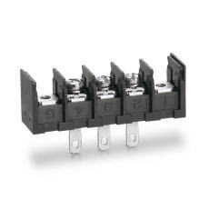 【ML-270-S1A3XF-5P】貫通型ねじ式端子台 M4フリーねじ 10mmピッチ 20A 250V 5極 裏側はんだ付け端子