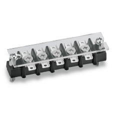 【ML-3161-C-3P】中継用ねじ式端子台 M3平小ねじ 10mmピッチ 1列 6A 250V 3極 はんだ付けラグ付き カバー付き