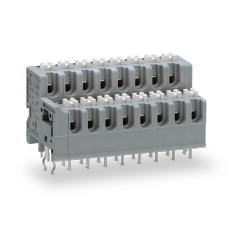 【ML-3300-32P】プリント基板用スクリューレス端子台 5.08mmピッチ 10A 300V 32極 ライトアングル