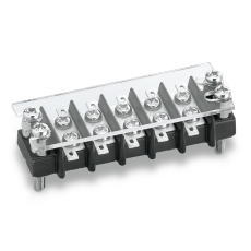 【ML-3391-C-17P】中継用ねじ式端子台 M3なべ小ねじ 9.5mmピッチ 2列 6A 250V 17極 はんだ付けラグ付き カバー付き