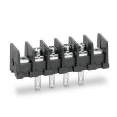 【ML-40-S1AXF-19P】貫通型ねじ式端子台 M3フリーねじ 7.62mmピッチ 10A 250V 19極 裏側はんだ付け兼用110タブ端子(t0.8)