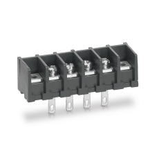【ML-41-S1AXS-5P】貫通型ねじ式端子台 M3セムスねじ 7.62mmピッチ 10A 250V 5極 裏側はんだ付け兼用110タブ端子(t0.8)
