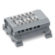 【ML-1700-F-8P】中継用スクリューレス端子台 5mmピッチ 10A 300V 4穴/極 8極 DINレール取付け