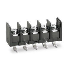 【ML-260-S2G3YS-4P】基板用ねじ式端子台 M4セムスねじ 9.5mmピッチ 20A 250V 4極 ライトアングル サポート端子付き