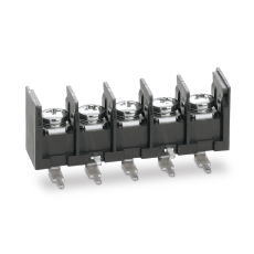 【ML-270-S2G3YS-5P】基板用ねじ式端子台 M4セムスねじ 10mmピッチ 20A 250V 5極 ライトアングル サポート端子付き
