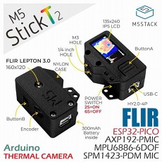 【M5STACK-K016-T2】M5StickT2 サーマルカメラ開発キット(Lepton 3.0)