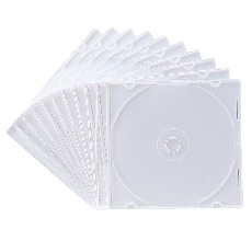 【FCD-PU10MWN】BD・DVD・CDケース(スリム・10枚セット・ホワイト)