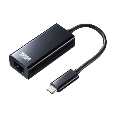 【USB-CVLAN2BKN】USB3.2 TypeC-LAN変換アダプタ(ブラック)