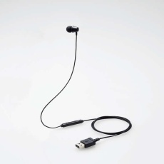 【HS-KD06UBK】子ども用 マイクON/OFF機能付き 片耳イヤホン USBタイプ