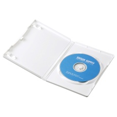【DVD-TN1-10WN】DVDトールケース(1枚収納・10枚セット・ホワイト)
