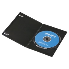【DVD-TU1-10BKN】スリムDVDトールケース(1枚収納・10枚セット・ブラック)