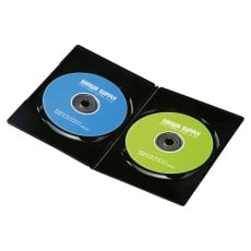 【DVD-TU2-10BKN】スリムDVDトールケース(2枚収納・10枚セット・ブラック)