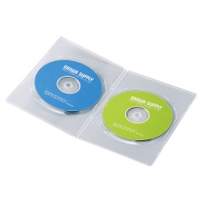 【DVD-TU2-10CLN】スリムDVDトールケース(2枚収納・10枚セット・クリア)