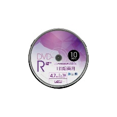 【L-CP10P】DVD-R(1回録画用、10枚 スピンドルケース)