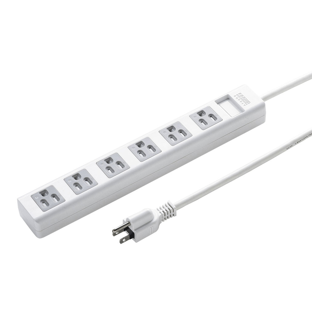 【TAP-SH3650MG3P】シャッタータップ 6口 5m