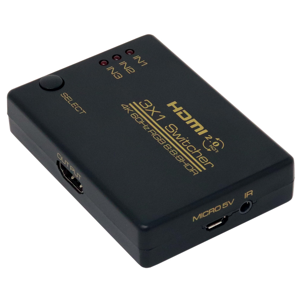 【MSW-03】HDMI切替器 3入力→1出力
