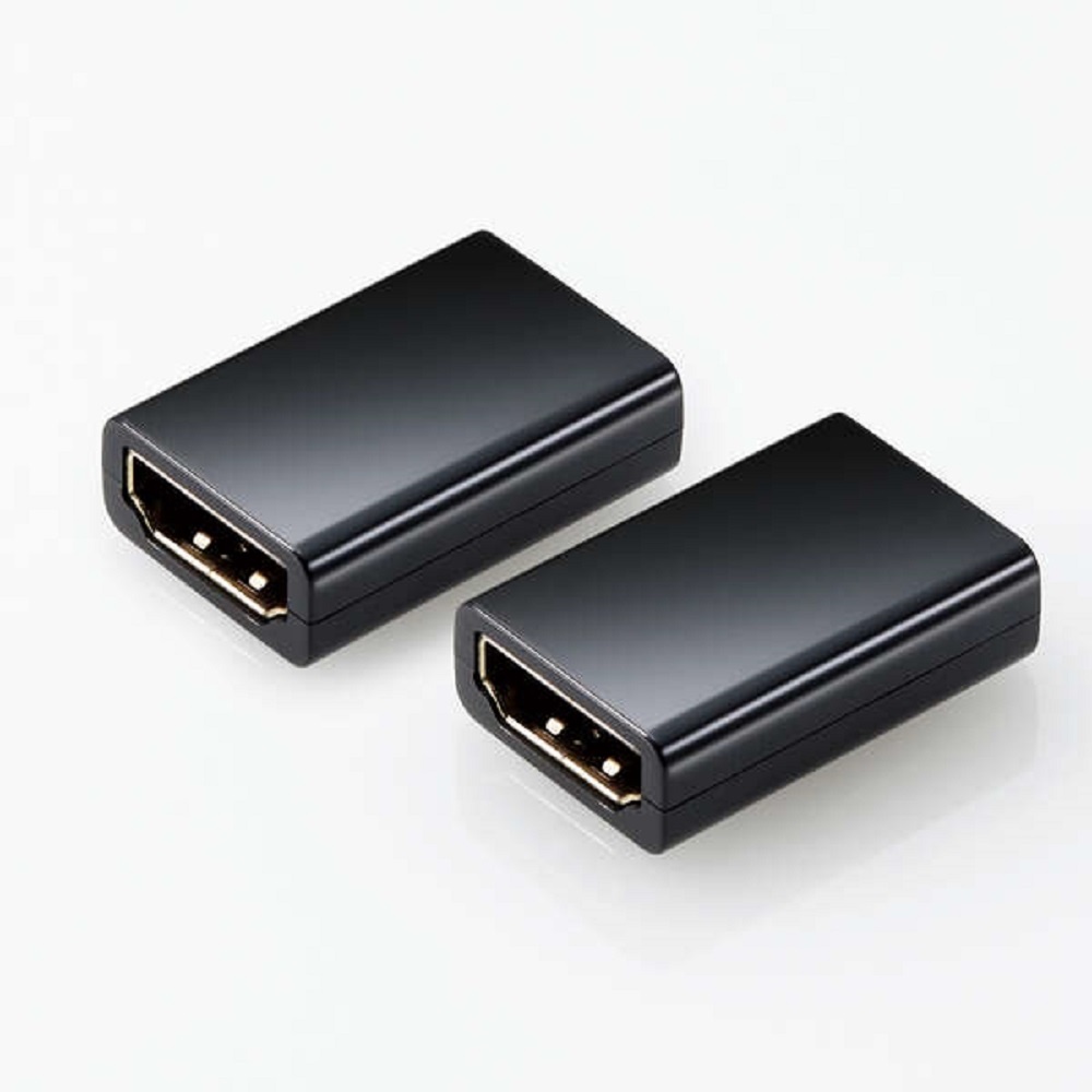 【AD-HDAASS02BK】HDMI中継アダプター(タイプA-タイプA)スリム 2個入