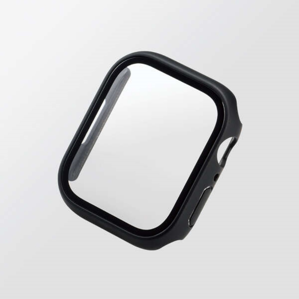 【AW-21AFCGBK】Apple Watch用フルカバーケース プレミアムガラス