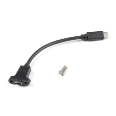 【CAB-15455】Panel Mount USB-C Extension Cable - 6”