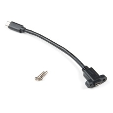 【CAB-15464】Panel Mount USB Micro-B Extension Cable - 6”