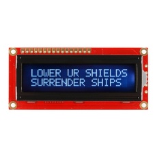 【LCD-18160】SparkFun Basic 16x2 Character LCD - White on Black、5V (with Headers)