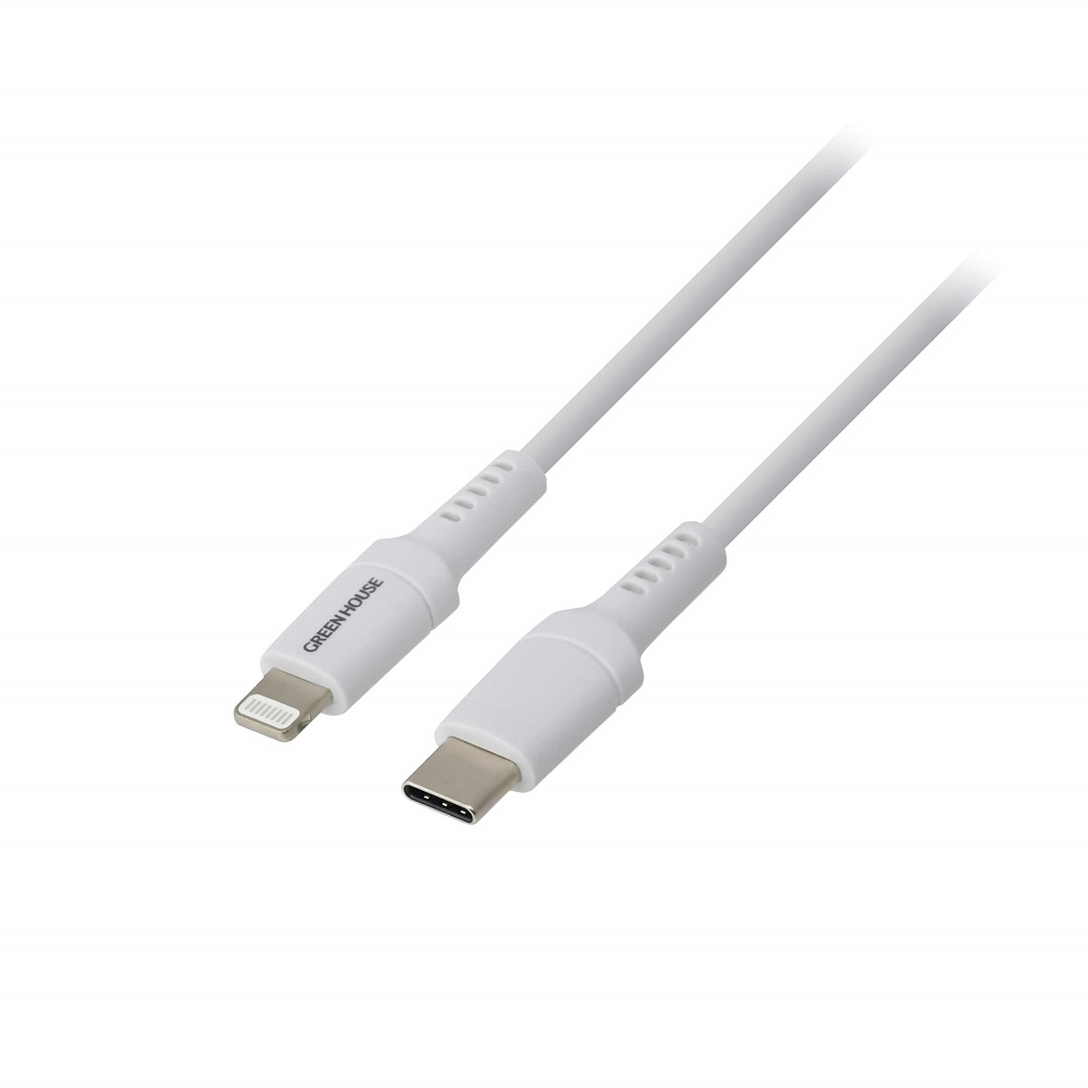 【GH-ALTCA100-WH】USB-C to Lightning データ転送ケーブル 1m