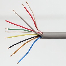 【VCTF0.18SQX10CR】ビニルキャブタイヤコード VCTF 灰 0.18sq 10芯