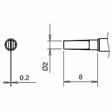 【T38-02L2】FX-1003用こて先(2L型 400℃)