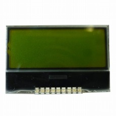 【AQM0802A-FL-YBH】小型LCDディスプレイ(8桁×2行、文字色：黒、背景色：黄緑)