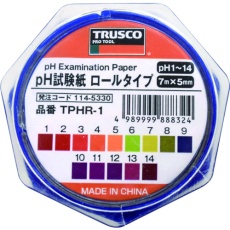 【TPHR-1】pH試験紙 ロールタイプ 7mm×5M Ph1～14