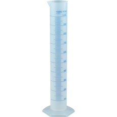 【MS1000】メスシリンダー 1000ml 青目盛付 PP製