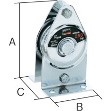 【TV50B】固定滑車たて型一車 ベアリング入り